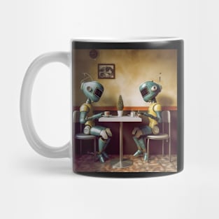 Robots in the cafe series Mug